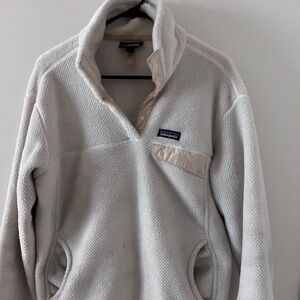Patagonia Women's Fuzzy Pullover - White & Off-White XL